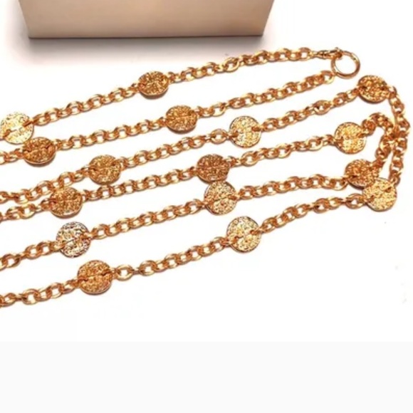 Chanel Vintage 24k Yellow Gold Plated Chanel Coin Necklace - Picture 1 of 15